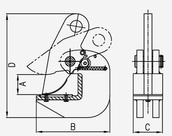 Varied Specifications Alloy Steel Lifting Clamp DHQ Series Steel Hanging Clamp