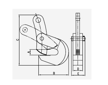 Varied Specifications Alloy Steel Lifting Clamp DHQ Series Steel Hanging Clamp