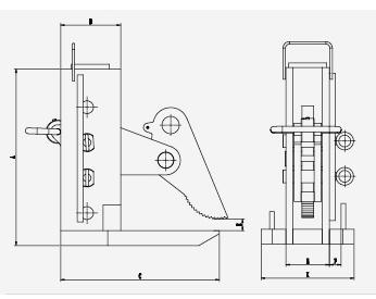 Varied Specifications Alloy Steel Lifting Clamp DHQ Series Steel Hanging Clamp